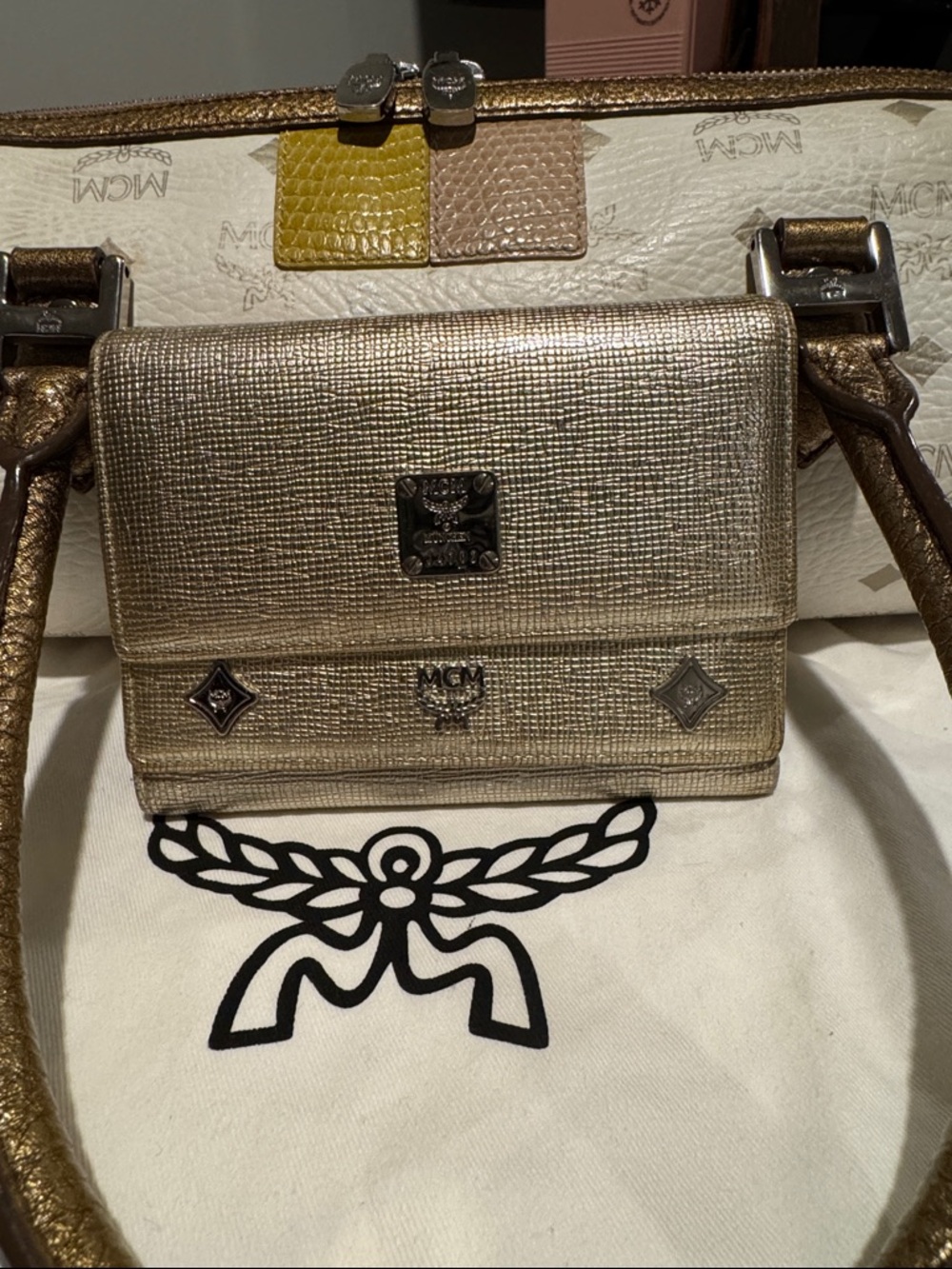 MCM Papillon Princess Bag with Dustbag and MCM Wallet with Charms - Picture 3 of 4